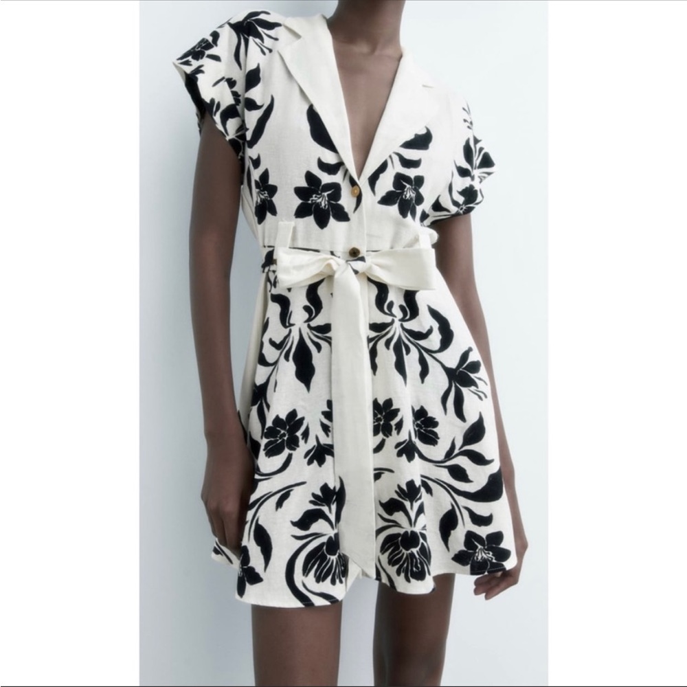 Zara Linen Dress, Lightly Worn
